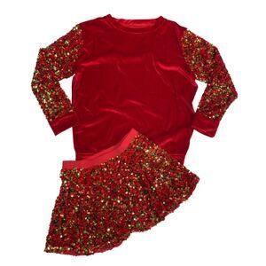 NWT Azarhia YL (10/12) Christmas Skort Set